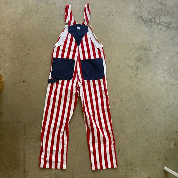 Liberty Men's Overalls 36x32 American Flag Red, White, and Blue - Picture 2 of 8